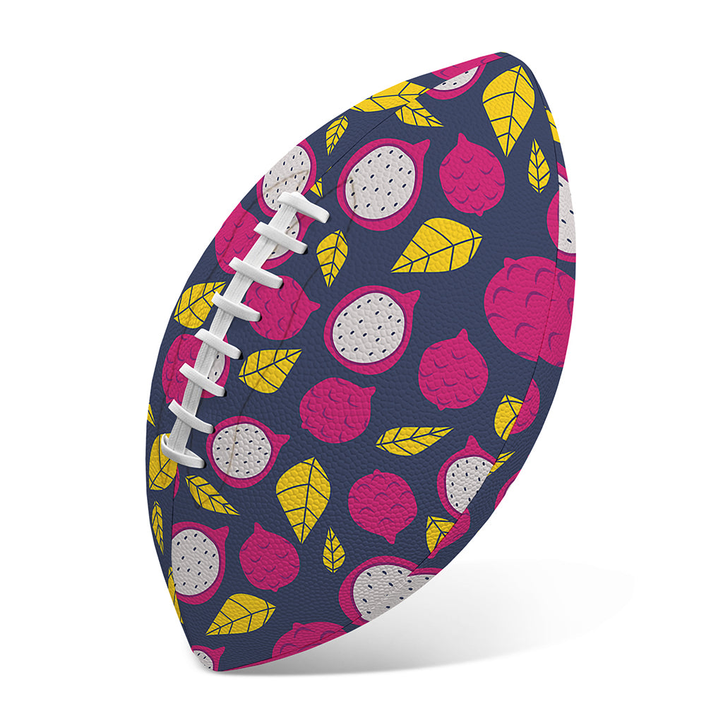Purple Pitaya Pattern Print Rugby Ball