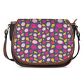 Purple Pitaya Pattern Print Saddle Bag