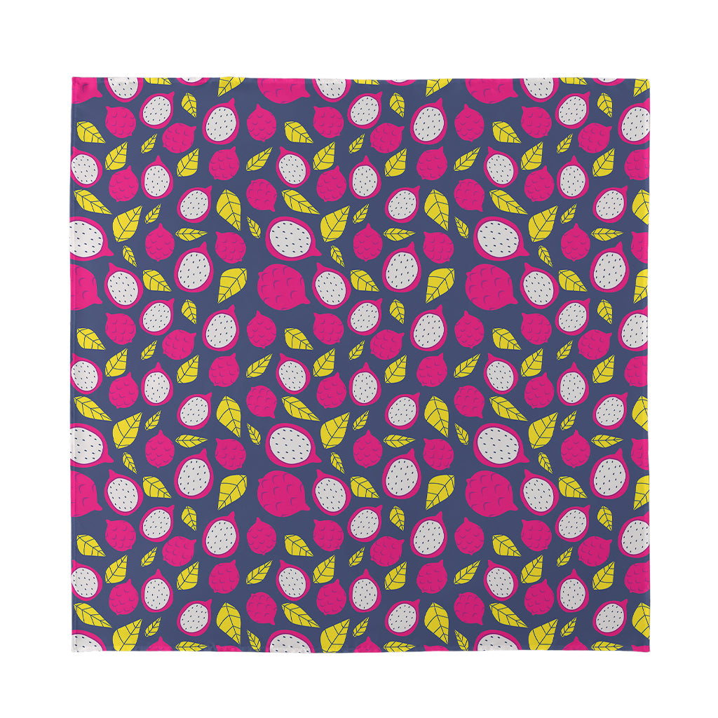 Purple Pitaya Pattern Print Silk Bandana