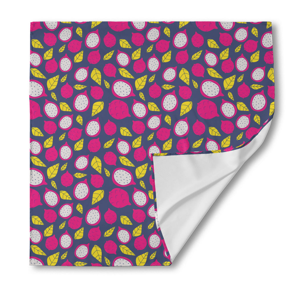 Purple Pitaya Pattern Print Silk Bandana