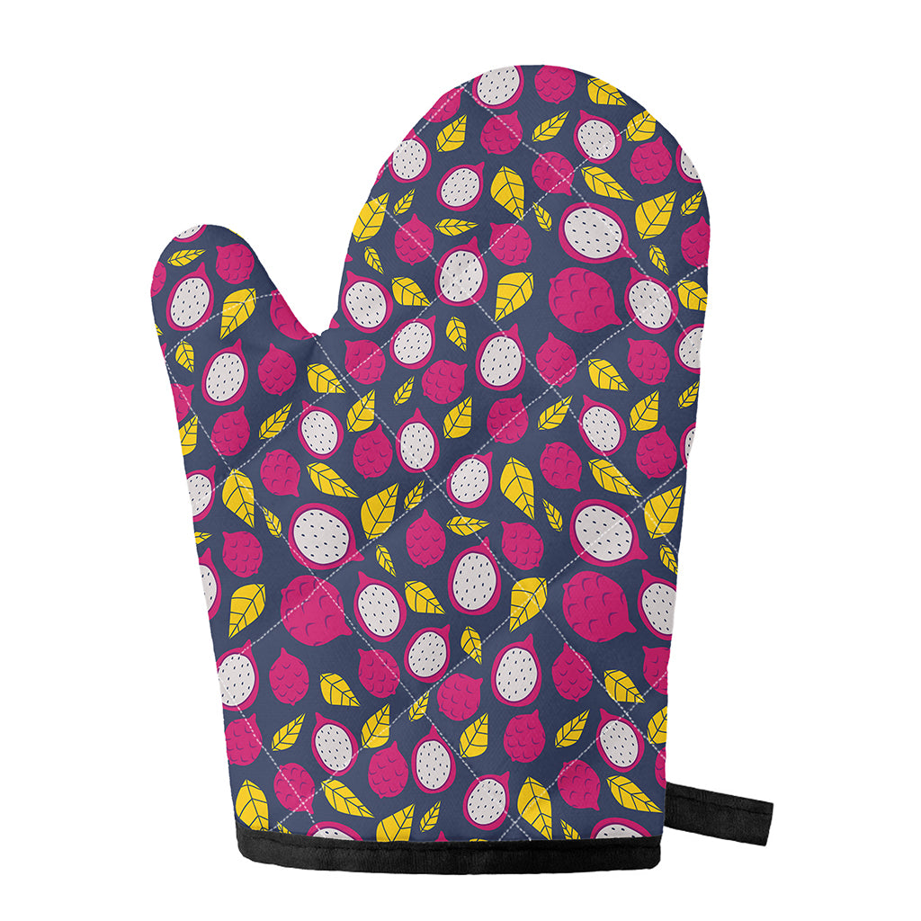 Purple Pitaya Pattern Print Single Oven Mitt