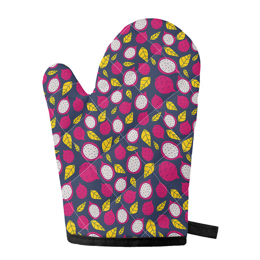Purple Pitaya Pattern Print Single Oven Mitt