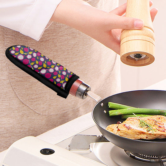 Purple Pitaya Pattern Print Skillet Handle Cover