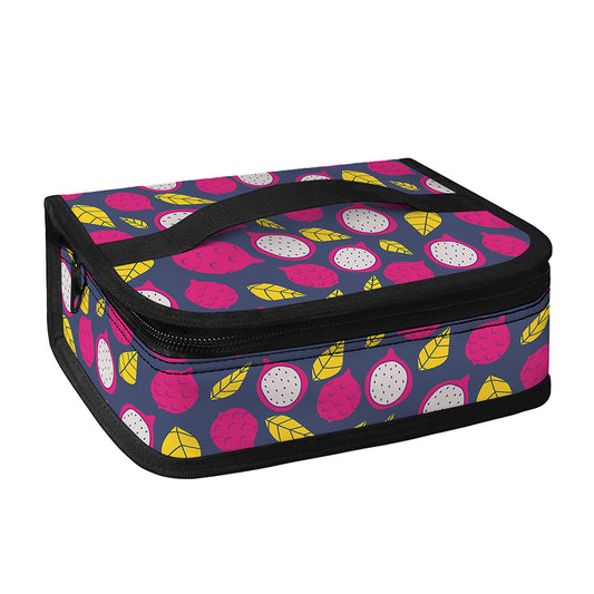 Purple Pitaya Pattern Print Small Lunch Bag
