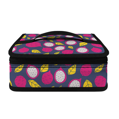 Purple Pitaya Pattern Print Small Lunch Bag