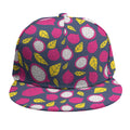 Purple Pitaya Pattern Print Snapback Cap