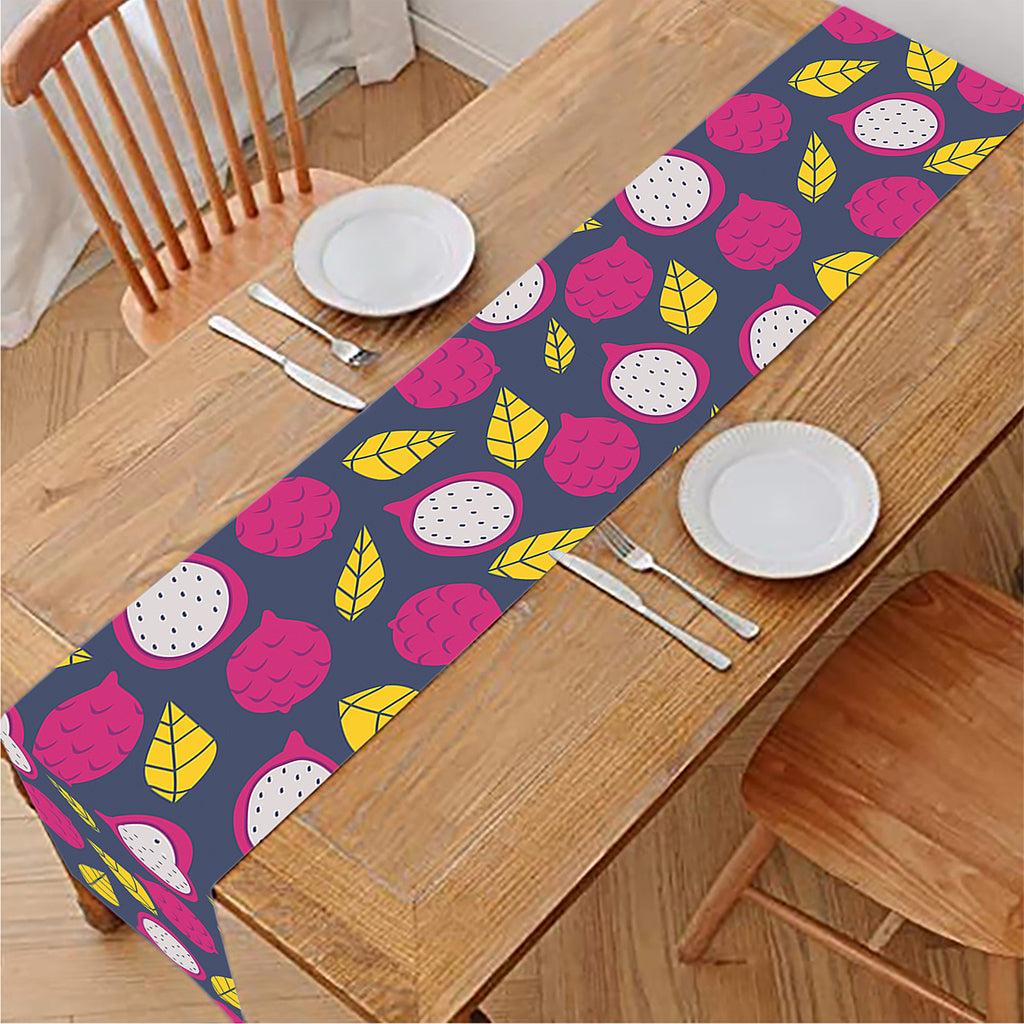 Purple Pitaya Pattern Print Table Runner