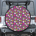 Purple Pitaya Pattern Print Tire Cover
