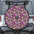 Purple Pitaya Pattern Print Tire Cover With Camera Hole