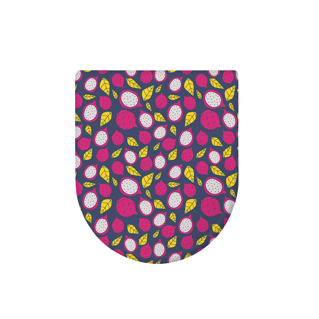 Purple Pitaya Pattern Print Toilet Lid Cover