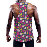 Purple Pitaya Pattern Print Training Tank Top