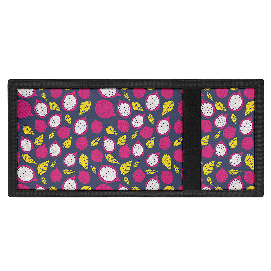 Purple Pitaya Pattern Print Trifold Wallet