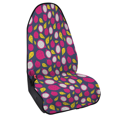 Purple Pitaya Pattern Print Waterproof Car Seat Cover