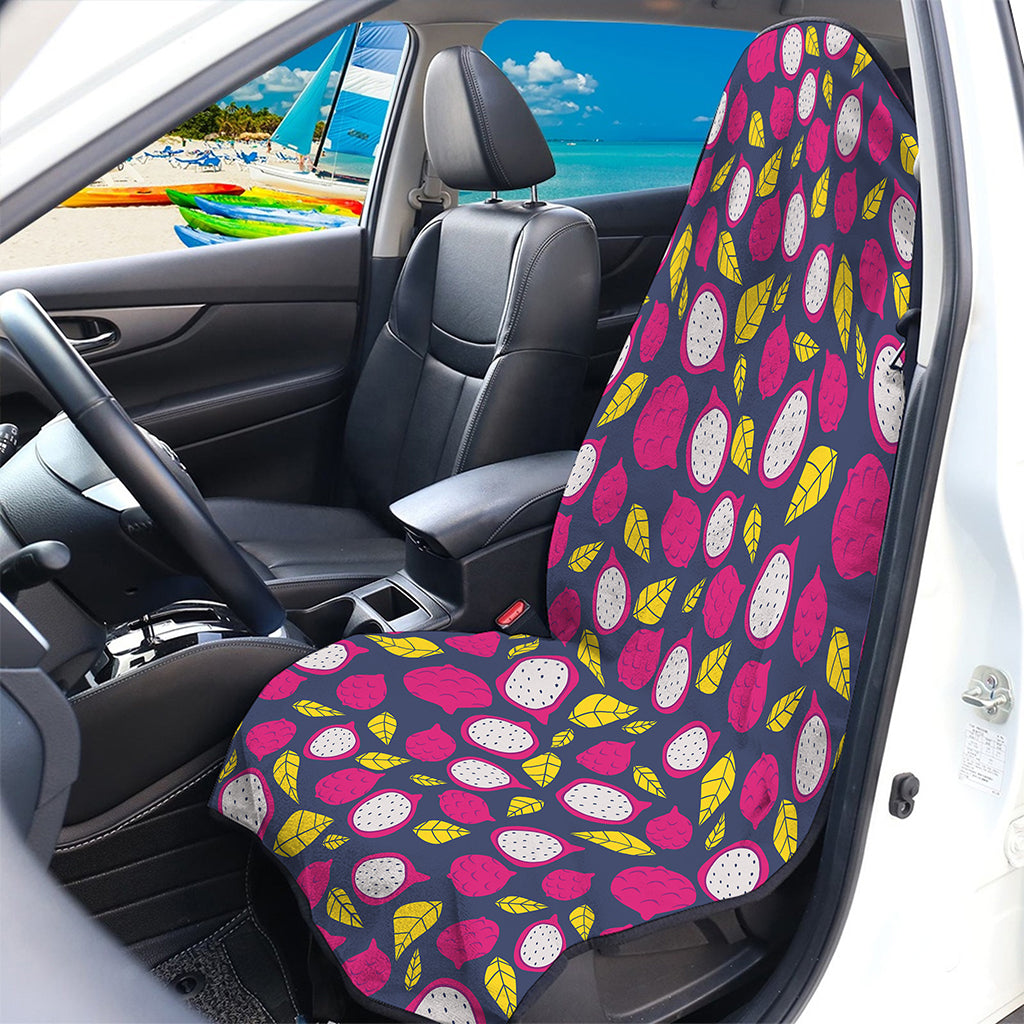 Purple Pitaya Pattern Print Waterproof Car Seat Cover