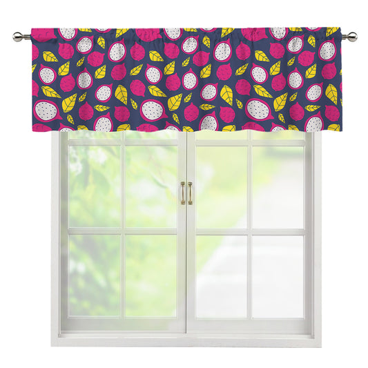 Purple Pitaya Pattern Print Window Valance