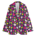 Purple Pitaya Pattern Print Women's Blazer