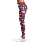 Purple Pitaya Pattern Print Women's Leggings