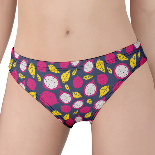 Purple Pitaya Pattern Print Women's Panties