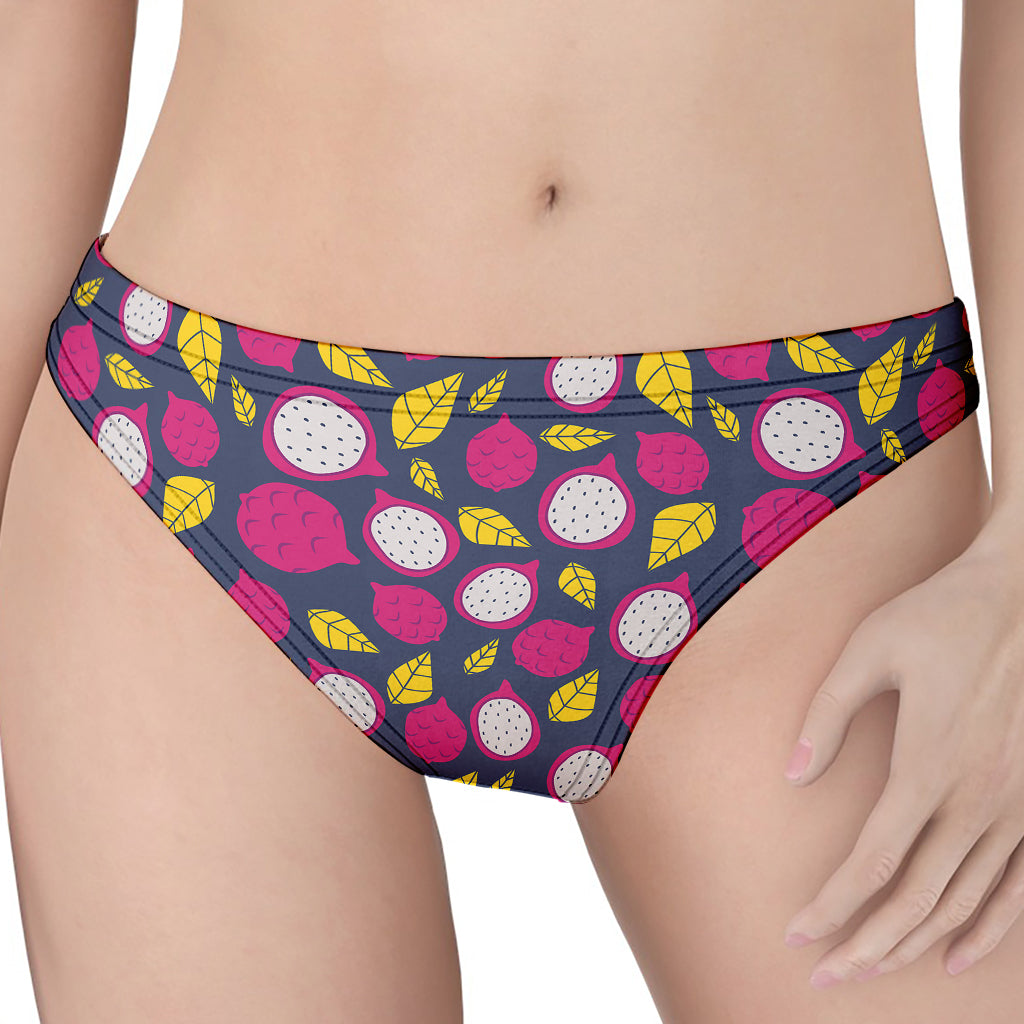 Purple Pitaya Pattern Print Women's Thong
