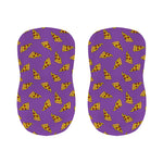 Purple Pizza Pattern Print Bar Stool Covers
