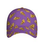 Purple Pizza Pattern Print Baseball Cap