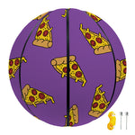 Purple Pizza Pattern Print Basketball
