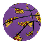 Purple Pizza Pattern Print Basketball