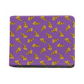 Purple Pizza Pattern Print Bifold Wallet