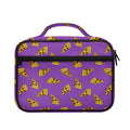 Purple Pizza Pattern Print Briefcase Bible Bag