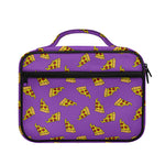 Purple Pizza Pattern Print Briefcase Bible Bag