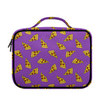 Purple Pizza Pattern Print Briefcase Bible Bag