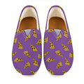 Purple Pizza Pattern Print Casual Shoes