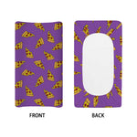 Purple Pizza Pattern Print Changing Pad Cover