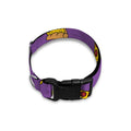 Purple Pizza Pattern Print Dog Collar