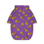Purple Pizza Pattern Print Dog Zip Up Hoodie