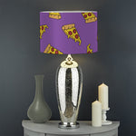 Purple Pizza Pattern Print Drum Lamp Shade