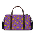 Purple Pizza Pattern Print Duffel Bag