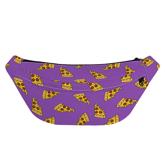 Purple Pizza Pattern Print Fanny Pack