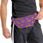 Purple Pizza Pattern Print Fanny Pack