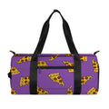 Purple Pizza Pattern Print Gym Bag