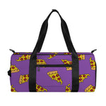 Purple Pizza Pattern Print Gym Bag