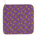 Purple Pizza Pattern Print Hand Towel
