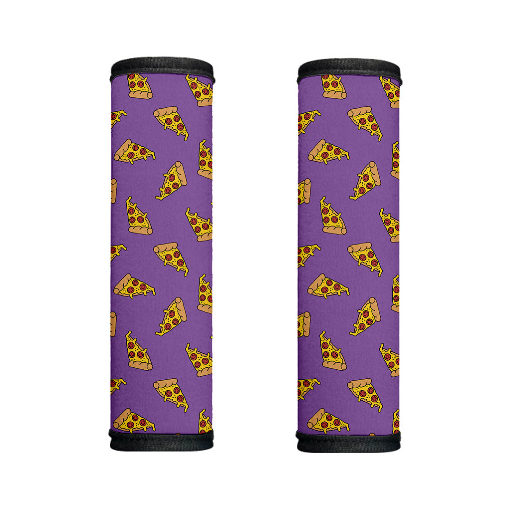 Purple Pizza Pattern Print Handle Covers