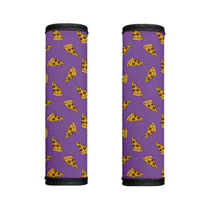 Purple Pizza Pattern Print Handle Covers