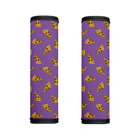 Purple Pizza Pattern Print Handle Covers