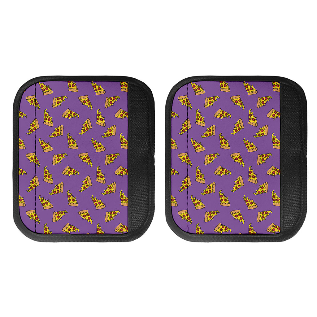 Purple Pizza Pattern Print Handle Covers