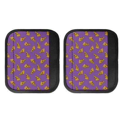 Purple Pizza Pattern Print Handle Covers