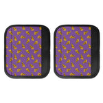 Purple Pizza Pattern Print Handle Covers