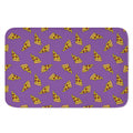 Purple Pizza Pattern Print Indoor Door Mat