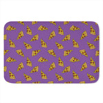 Purple Pizza Pattern Print Indoor Door Mat